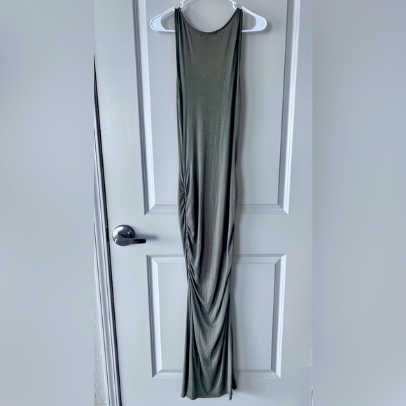 Forever 21 Green Ruched Sheath Maxi Dress - Picture 5 of 6